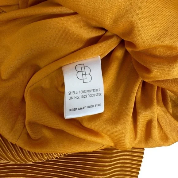 EUC Baltic Born Venus pleated maxi dress, gold mustard, size Xsmall - Picture 14 of 14